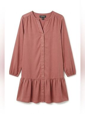 Buffalo David Bitton Long Sleeve Dress in Dusty Rose, Small, NWT